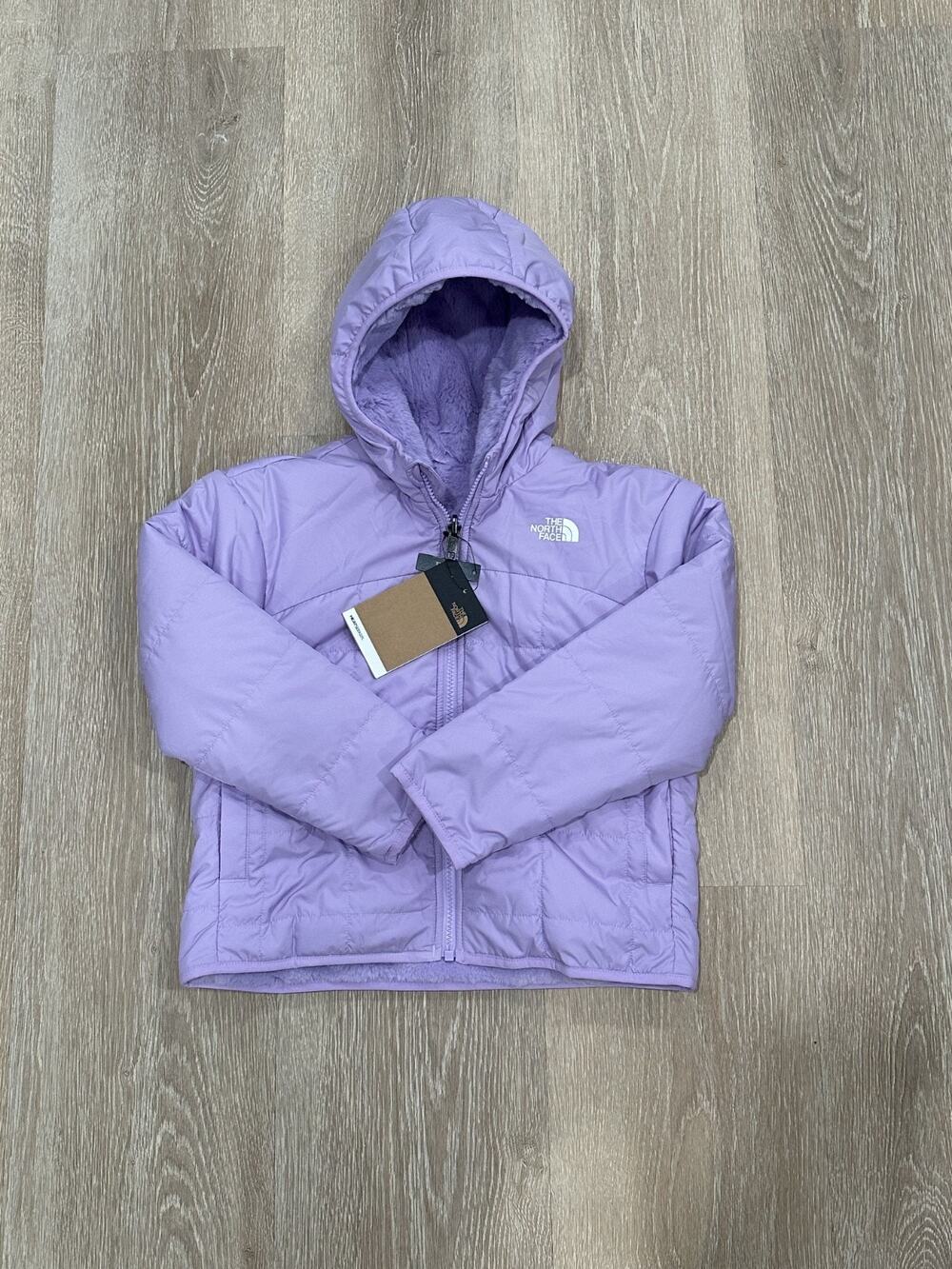 The North Face Reversible Shasta Hooded Jacket, Girls' Sz 7, Lite Lilac, NWT